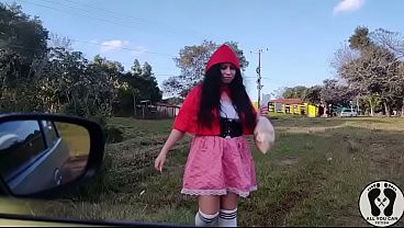 OUTDOOR LITTLE RED RIDING HOOD BOOBS GRABBING